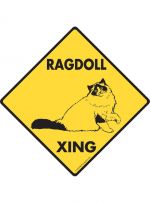 Ragdoll Cat Crossing Sign